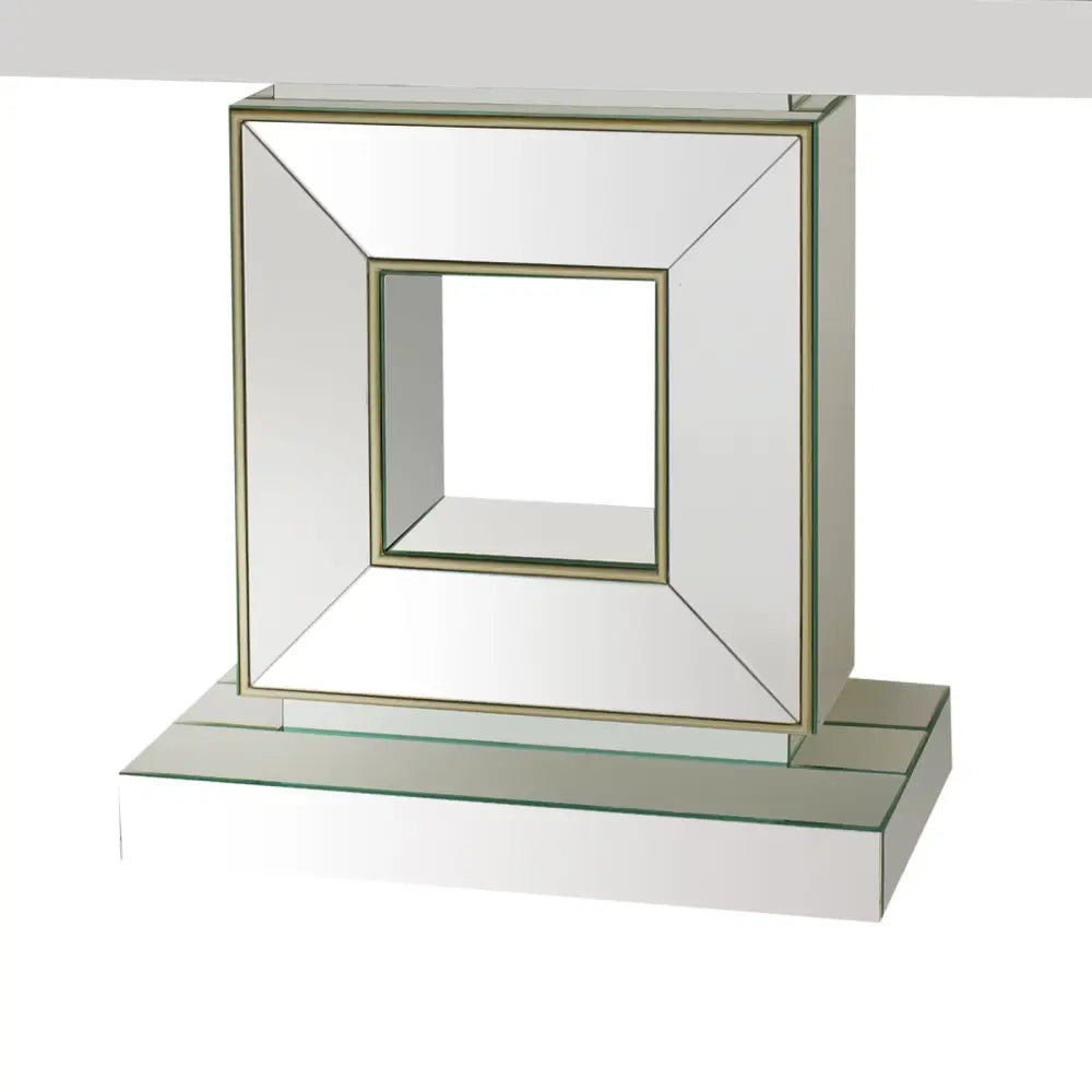 Hall Table Rectangular Shape MDF & Mirror Attractive Base - Furniture > Dining > Buffets & Sideboards