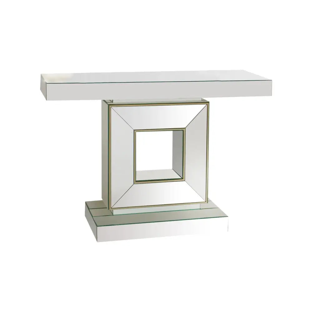 Hall Table Rectangular Shape MDF & Mirror Attractive Base - Furniture > Dining > Buffets & Sideboards