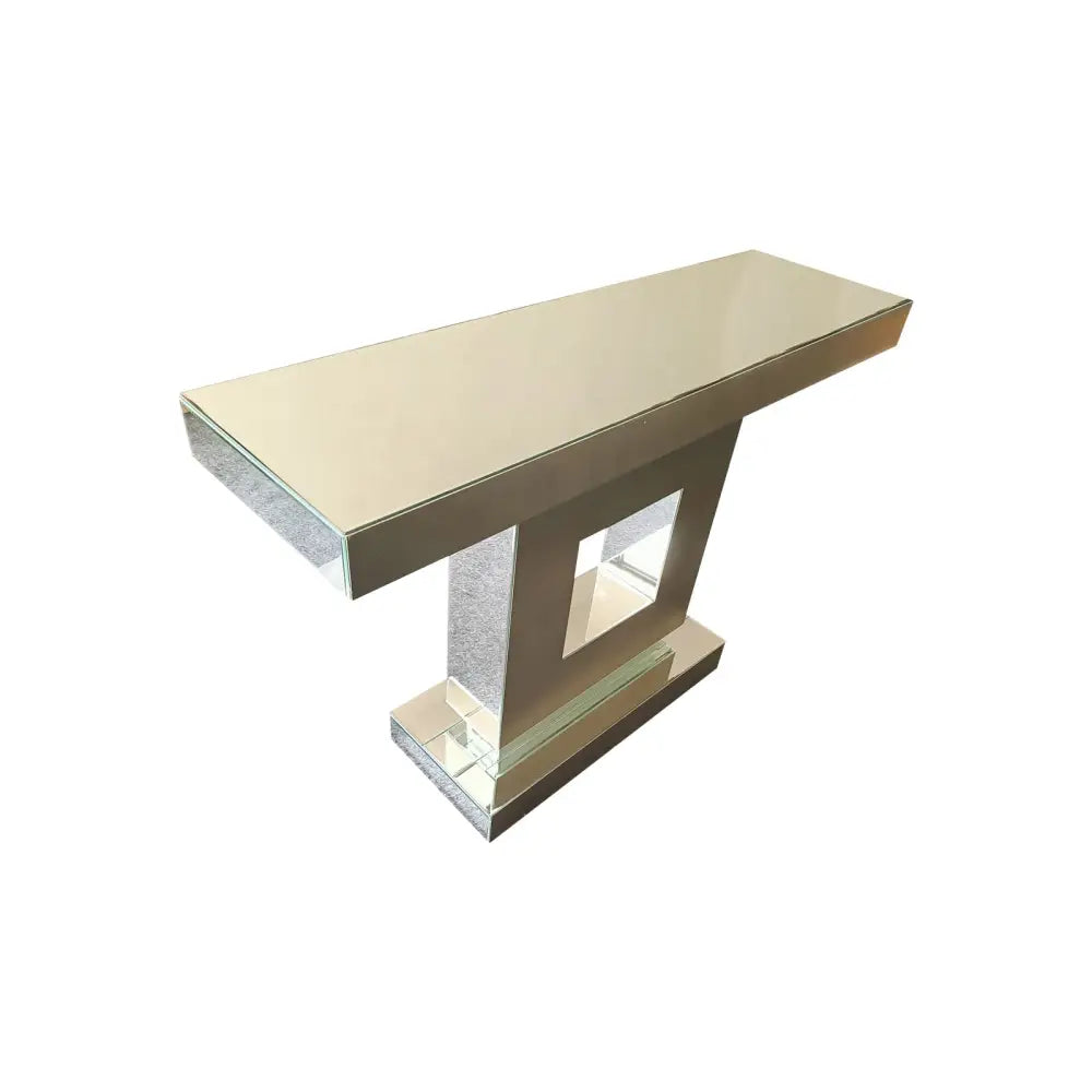 Hall Table Rectangular Shape MDF & Mirror Attractive Base - Furniture > Dining > Buffets & Sideboards