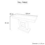 Hall Table Rectangular Shape MDF & Mirror Attractive Base - Furniture > Dining > Buffets & Sideboards