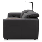 Hallie 2 Seater Genuine Leather Sofa Lounge Electric Powered Recliner Graphite - Furniture > Sofas