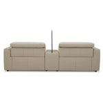 Hallie 2 Seater Genuine Leather Sofa Lounge Electric Powered Recliner Beige - Furniture > Sofas