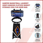 Hamper Basketball Laundry Hoop Hanging Clothes Basket Storage Kids Fun Door Bag - Home & Garden > Laundry & Cleaning