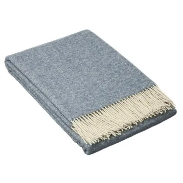 Hampton Throw - Merino Wool Blend - Blue - Home & Garden > Decor