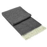 Hampton Throw - Merino Wool Blend - Dark Grey - Home & Garden > Decor