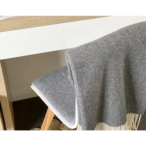Hampton Throw - Merino Wool Blend - Dark Grey - Home & Garden > Decor