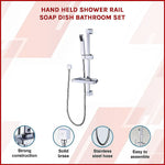 Hand Held Shower Rail Soap Dish Bathroom Set - Furniture > Bathroom > Shower Heads & Screens