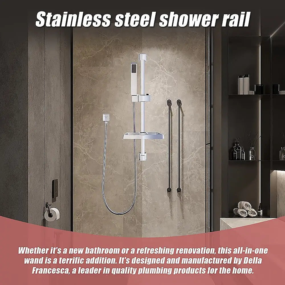Hand Held Shower Rail Soap Dish Bathroom Set - Furniture > Bathroom > Shower Heads & Screens