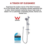 Hand Held Shower Rail Soap Dish Bathroom Set - Furniture > Bathroom > Shower Heads & Screens