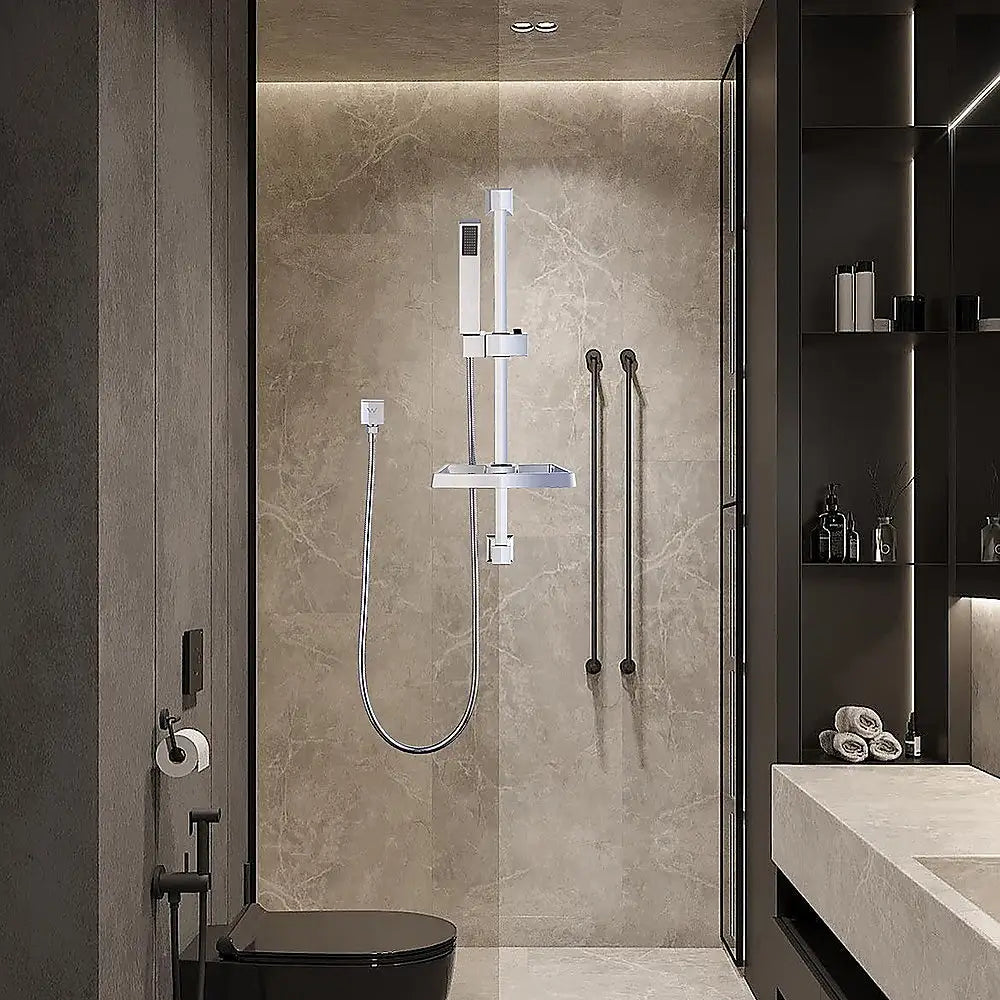 Hand Held Shower Rail Soap Dish Bathroom Set - Furniture > Bathroom > Shower Heads & Screens