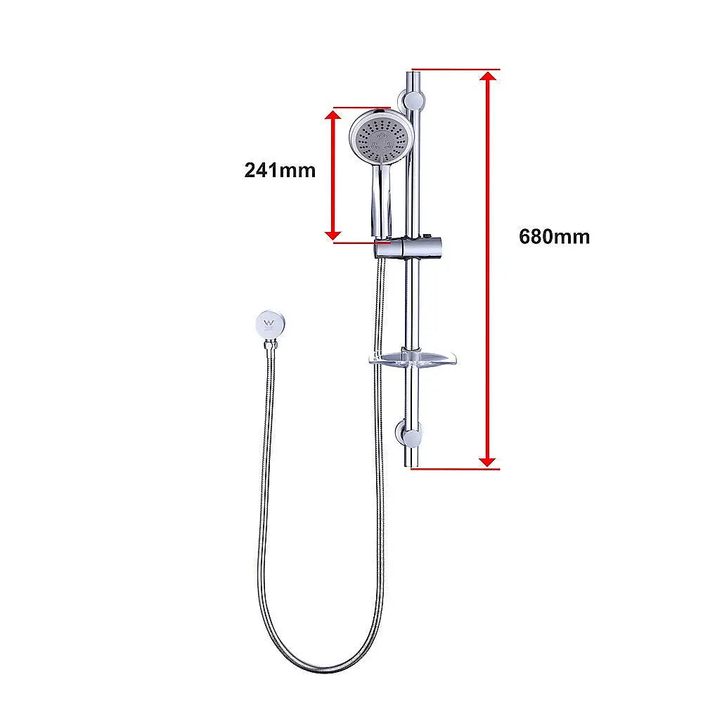 Hand Held Shower Rail Soap Dish Bathroom Set - Furniture > Bathroom > Shower Heads & Screens