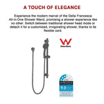Hand Held Shower Rail Soap Dish Bathroom Set - Furniture > Bathroom > Shower Heads & Screens