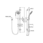 Hand Held Shower Rail Soap Dish Bathroom Set - Furniture > Bathroom > Shower Heads & Screens