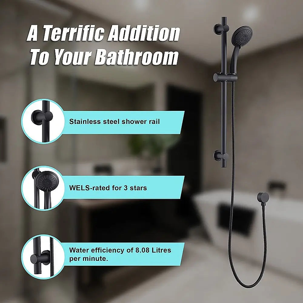 Hand Held Shower Rail Soap Dish Bathroom Set - Furniture > Bathroom > Shower Heads & Screens