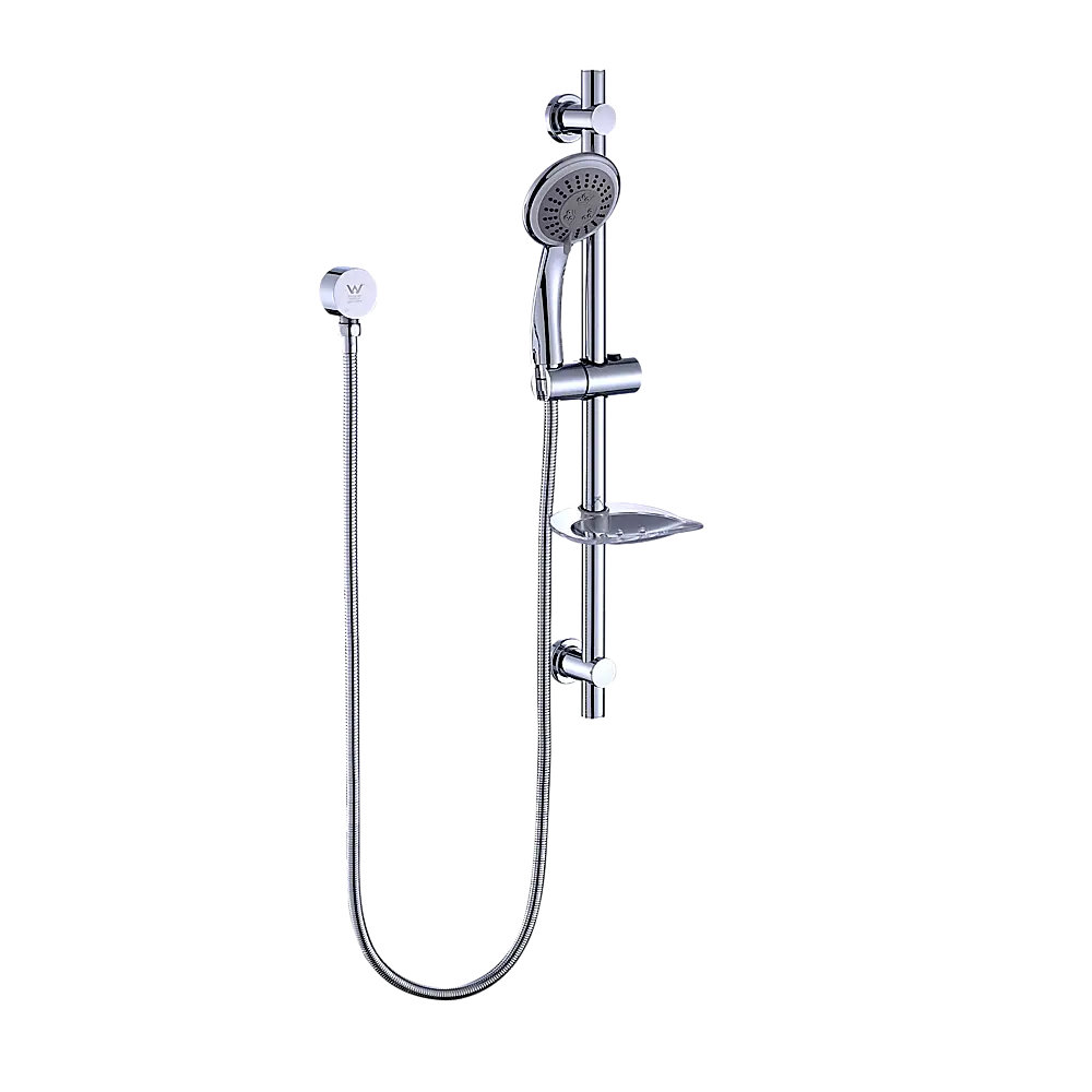 Hand Held Shower Rail Soap Dish Bathroom Set - Furniture > Bathroom > Shower Heads & Screens