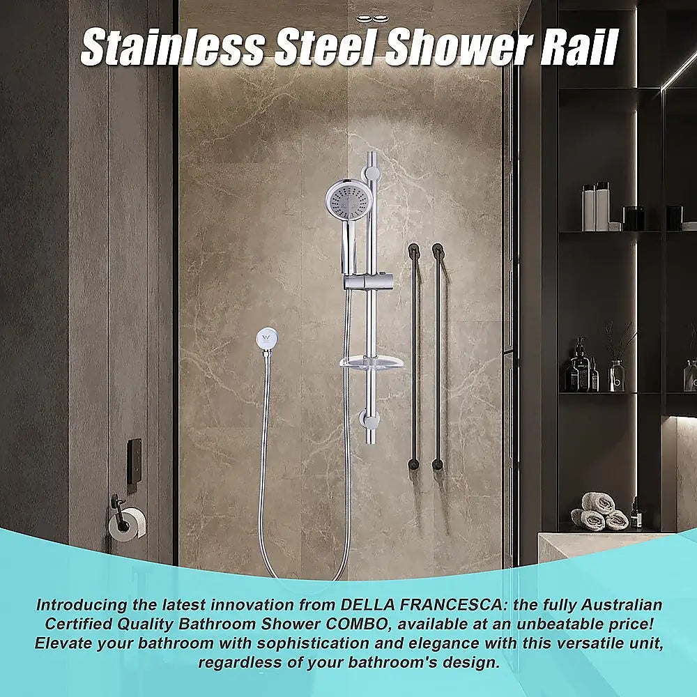 Hand Held Shower Rail Soap Dish Bathroom Set - Furniture > Bathroom > Shower Heads & Screens