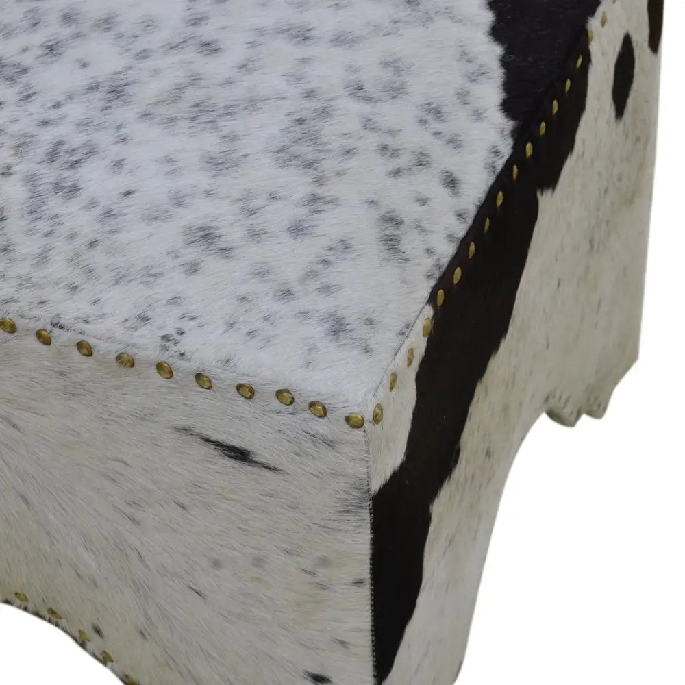 HAND MADE HAND CRAFTED COW OTTOMAN - Furniture > Living Room > Ottomans & Footstools