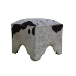 HAND MADE HAND CRAFTED COW OTTOMAN - Furniture > Living Room > Ottomans & Footstools