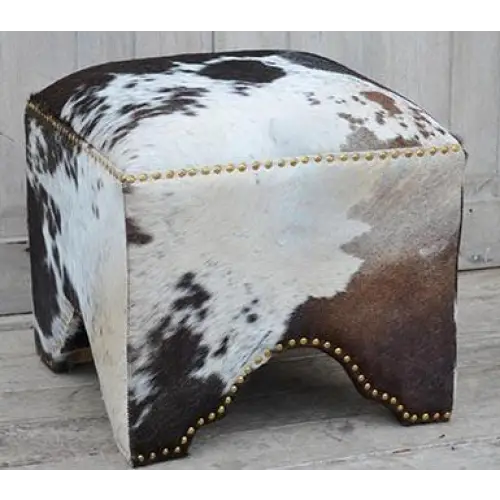 HAND MADE HAND CRAFTED COW OTTOMAN - Furniture > Living Room > Ottomans & Footstools