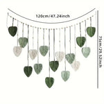 Hand -woven leaf tapestry green 120x75cm - Home & Garden > Decor > Garden Ornaments