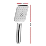 Handheld Shower Head 3.1’’ High Pressure 3 Spray Modes Square Chrome - Home & Garden > Bathroom Accessories >