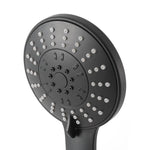 Handheld Shower Head 4.5’’ High Pressure 5 Modes Poweful Round Black - Home & Garden > Bathroom Accessories >
