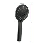 Handheld Shower Head 4.5’’ High Pressure 5 Modes Poweful Round Black - Home & Garden > Bathroom Accessories >