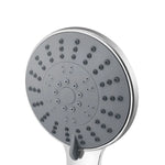 Handheld Shower Head 4.5’’ High Pressure 5 Modes Poweful Round Chrome - Home & Garden > Bathroom Accessories >