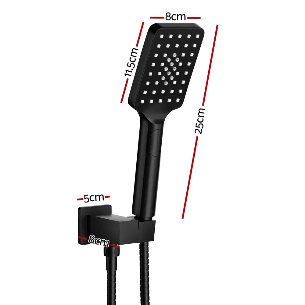 Handheld Shower Head Holder 3.1’’ High Pressure Black - Home & Garden > Bathroom Accessories