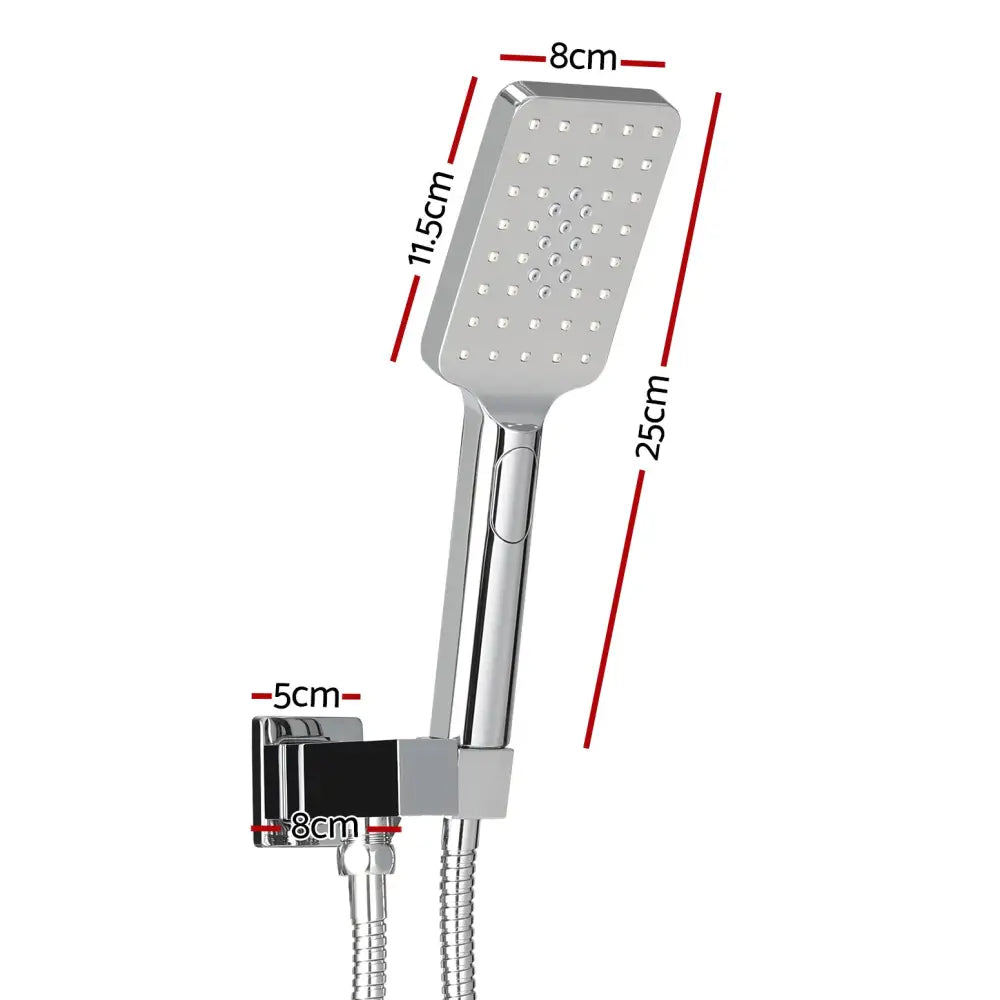 Handheld Shower Head Holder 3.1’’ High Pressure Silver - Home & Garden > Bathroom Accessories