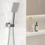 Handheld Shower Head Holder 3.1’’ High Pressure Silver - Home & Garden > Bathroom Accessories