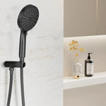 Handheld Shower Head Holder 4.7’’ High Pressure Black - Home & Garden > Bathroom Accessories