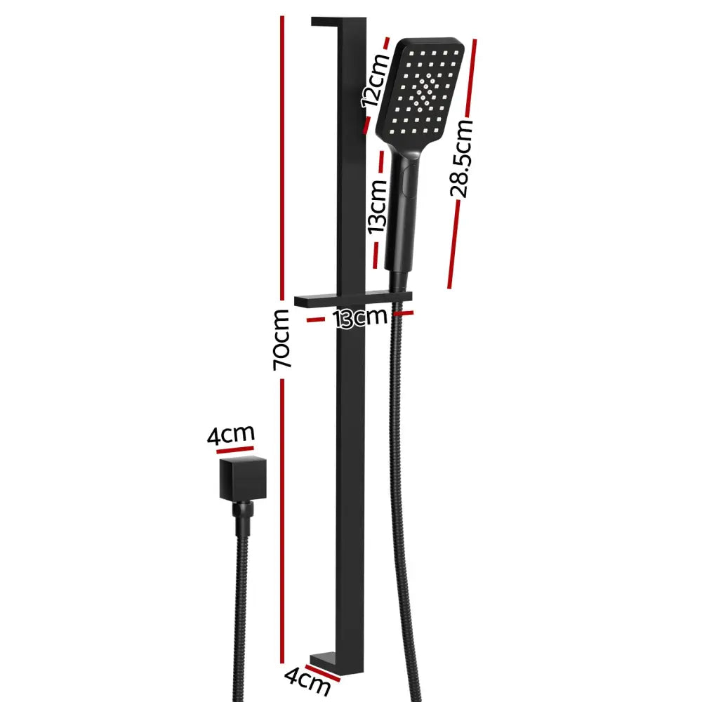 Handheld Shower Head Set 3.1’’ High Pressure Black - Home & Garden > Bathroom Accessories