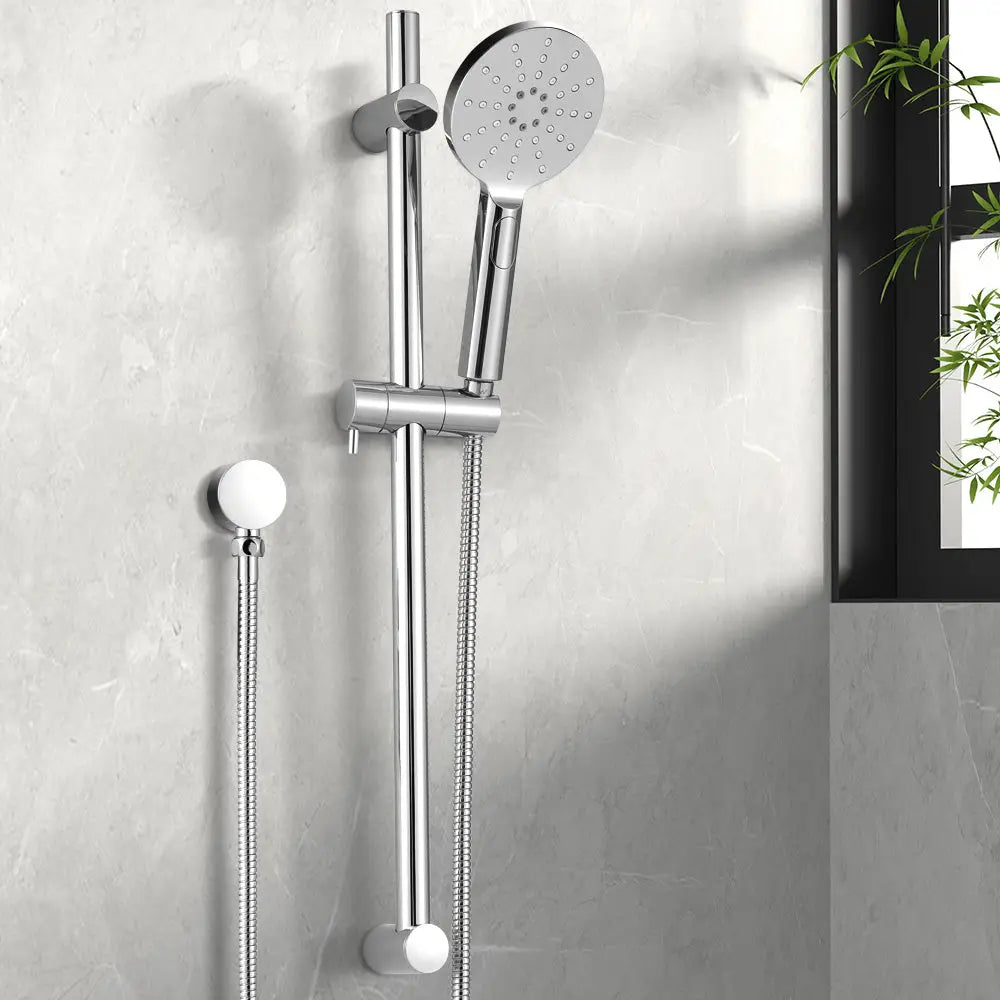 Handheld Shower Head Wall Holder 4.7’’ High Pressure Adjustable 3 Modes Chrome - Furniture > Bathroom > Shower