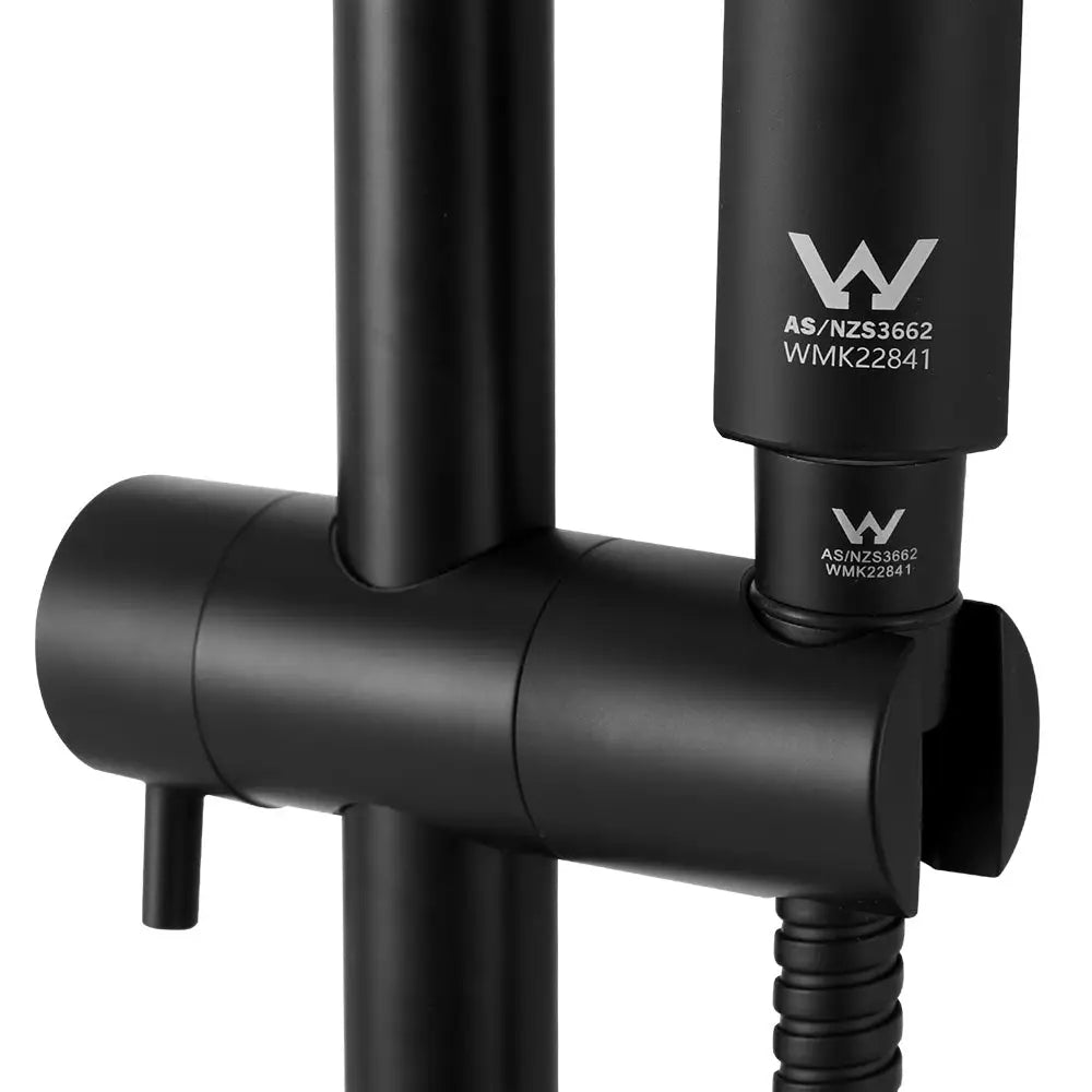 Handheld Shower Head Wall Holder 4.7’’ High Pressure Adjustable 3 Modes Black - Home & Garden > Bathroom Accessories