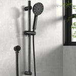 Handheld Shower Head Wall Holder 4.7’’ High Pressure Adjustable 3 Modes Black - Home & Garden > Bathroom Accessories