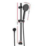 Handheld Shower Head Wall Holder 4.7’’ High Pressure Adjustable 3 Modes Black - Home & Garden > Bathroom Accessories