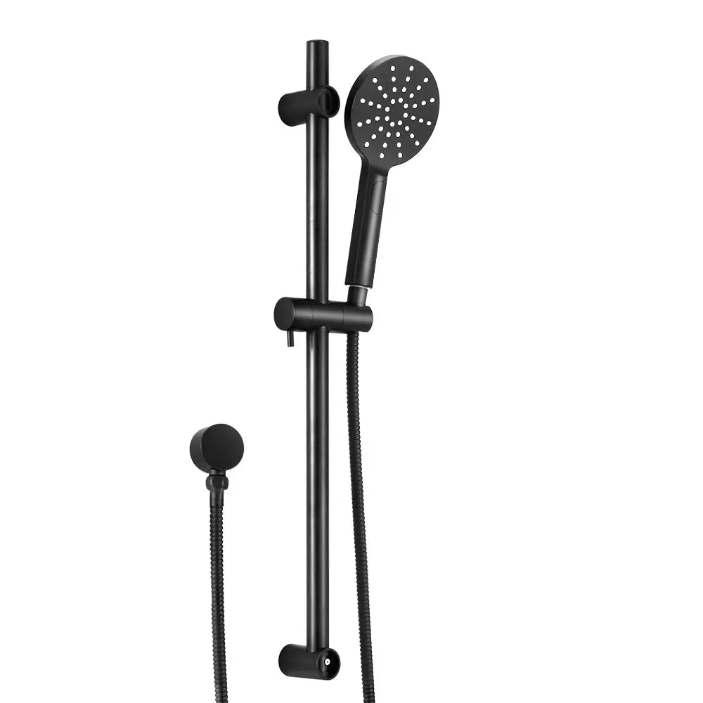 Handheld Shower Head Wall Holder 4.7’’ High Pressure Adjustable 3 Modes Black - Home & Garden > Bathroom Accessories