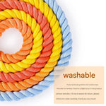 Handmade Rope Dog Collar and Leash Set - Colorful Woven Cotton Cotton (Wine red - Size L) - Pet Care > Dog Supplies >