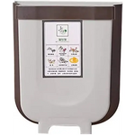 Hanging Trash Can Collapsible Small Garbage Waste Bin for Kitchen (Grey) - Home & Garden > Kitchen Bins