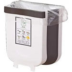 Hanging Trash Can Collapsible Small Garbage Waste Bin for Kitchen (White) - Home & Garden > Kitchen Bins