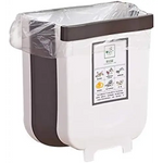 Hanging Trash Can Collapsible Small Garbage Waste Bin for Kitchen (White) - Home & Garden > Kitchen Bins