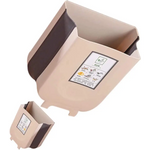 Hanging Trash Can Collapsible Small Garbage Waste Bin for Kitchen (Beige) - Home & Garden > Kitchen Bins
