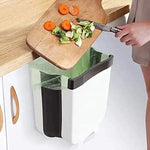 Hanging Trash Can Collapsible Small Garbage Waste Bin for Kitchen (White) - Home & Garden > Kitchen Bins