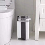Hanging Trash Can Collapsible Small Garbage Waste Bin for Kitchen (White) - Home & Garden > Kitchen Bins