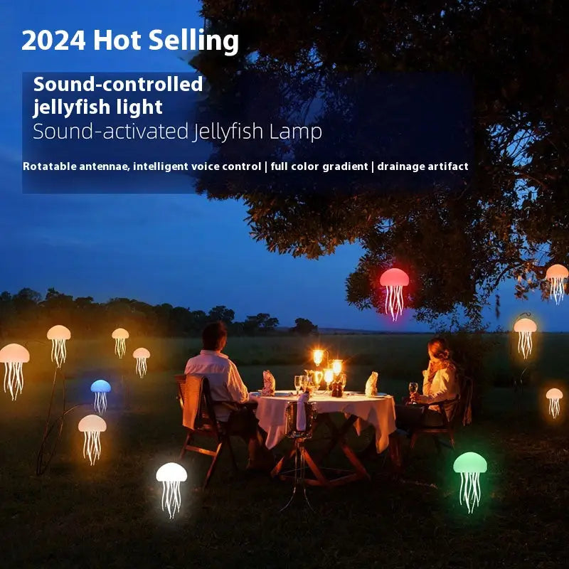 Hanging With Base Style Jellyfish Shaped Night Light - 1000mAh Rechargeable LED Lamp - Home & Garden > Lighting > Night