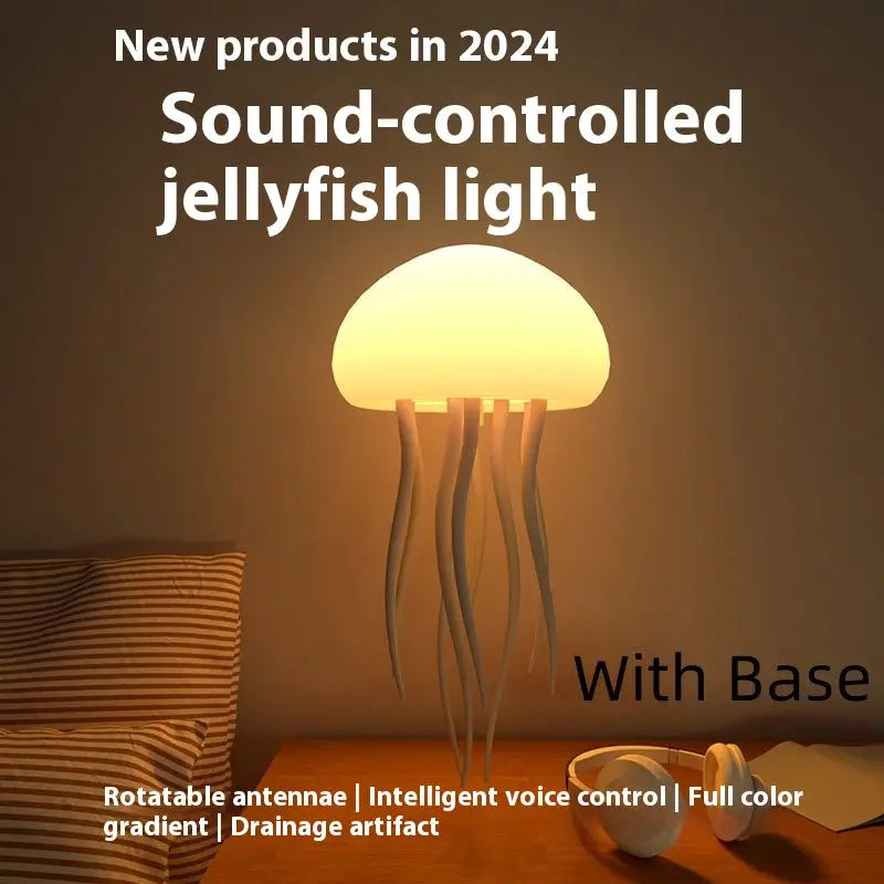 Hanging With Base Style Jellyfish Shaped Night Light - 1000mAh Rechargeable LED Lamp - Home & Garden > Lighting > Night