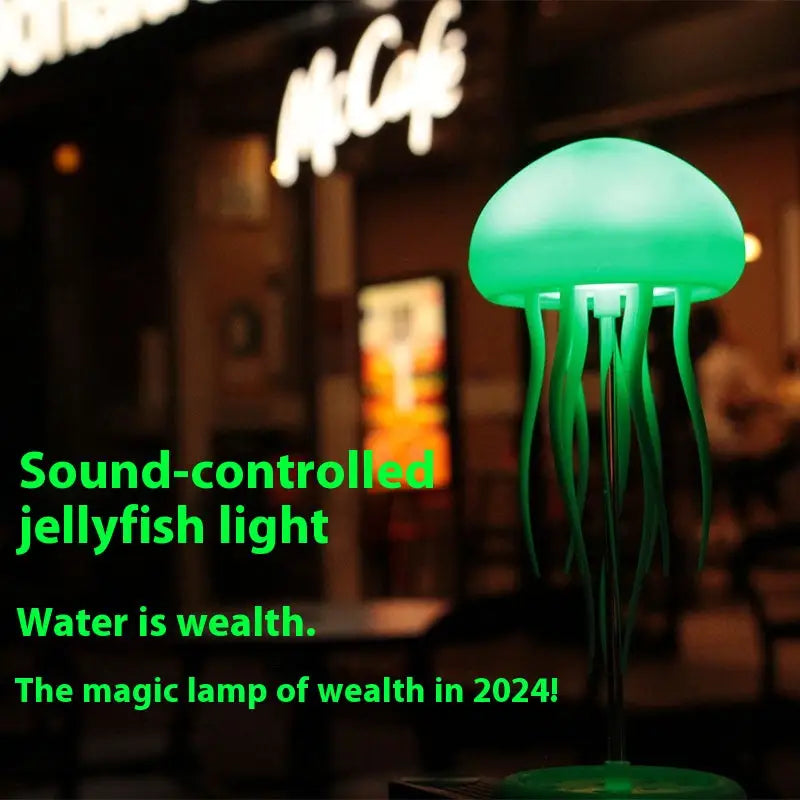 Hanging With Base Style Jellyfish Shaped Night Light - 1000mAh Rechargeable LED Lamp - Home & Garden > Lighting > Night