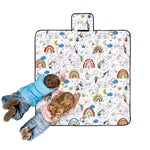 Happy Kids Dream Big Colour Me In Picnic Blanket 125 x 125 cm - Home & Garden > Bedding