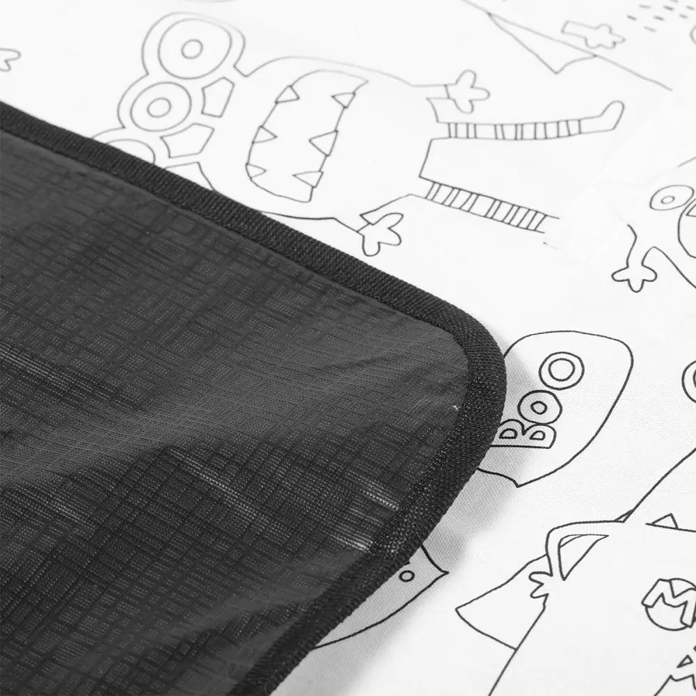 Happy Kids Monster Squad Colour Me In Picnic Blanket 125 x 125 cm - Home & Garden > Bedding